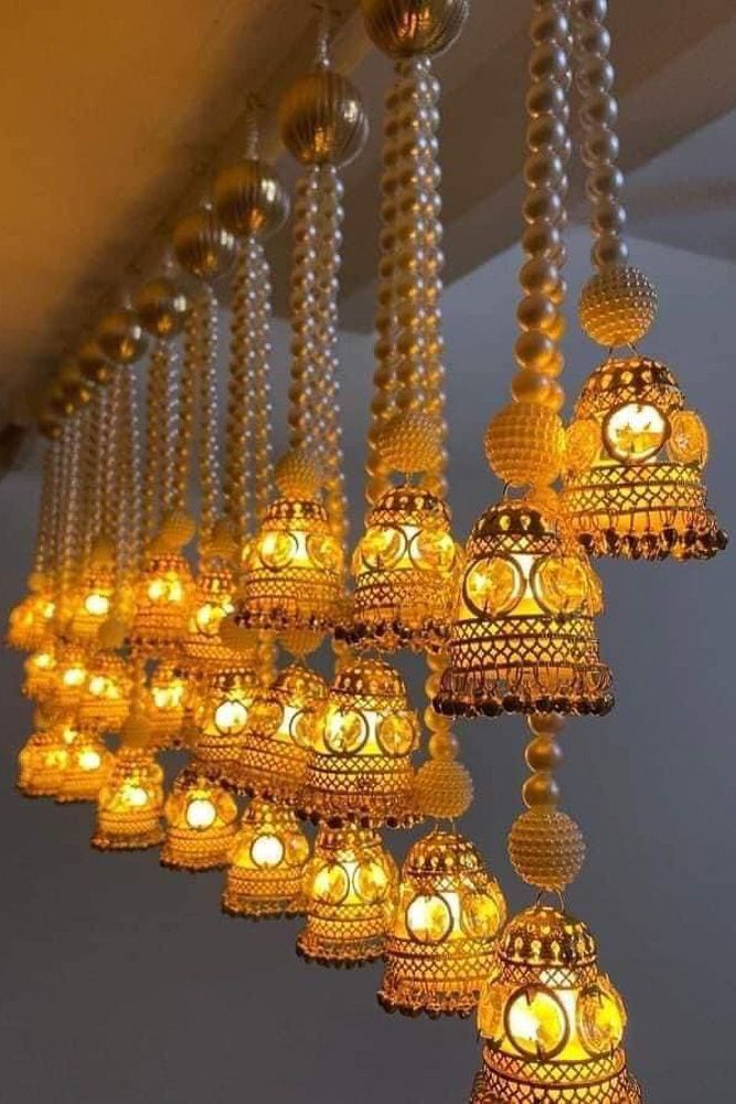 pearl haning for durga puja decor at home