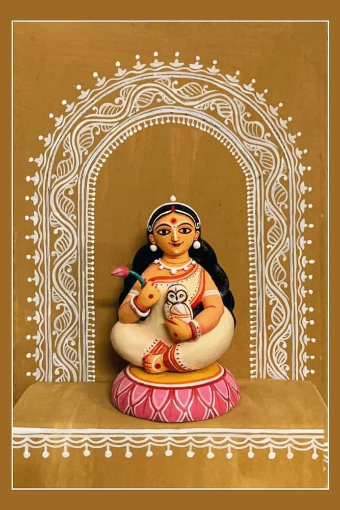 ceramic statue for festive decor at home
