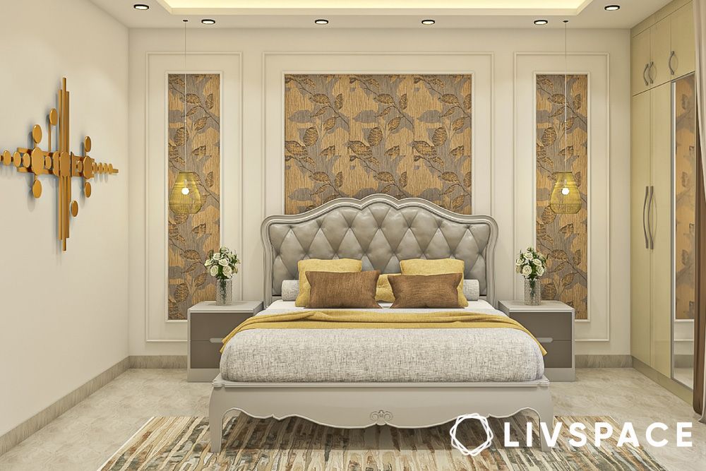 luxury home interior design for bedrooms with wall trims