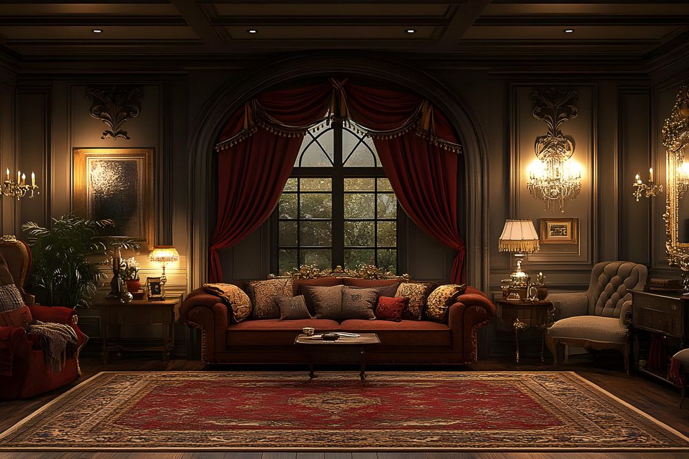 luxurious interior in a traditional house