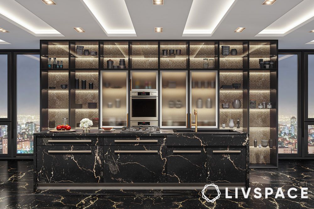 luxury house kitchen interior design with island