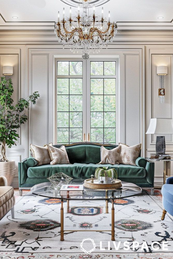 Mid century modern neoclassical luxury bedroom interior design