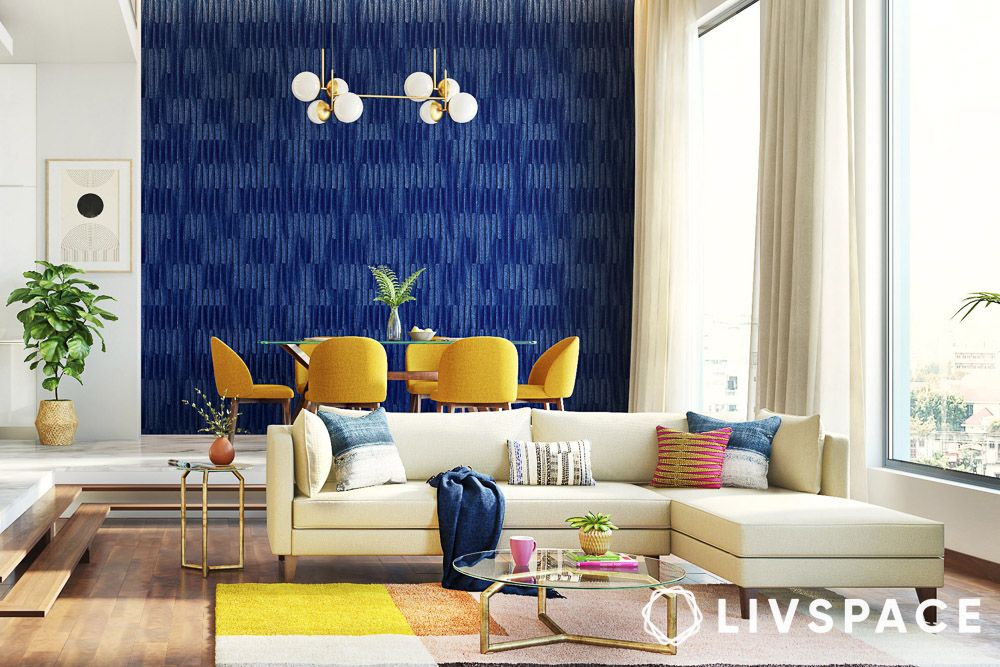 indoor textured paint in combed pattern