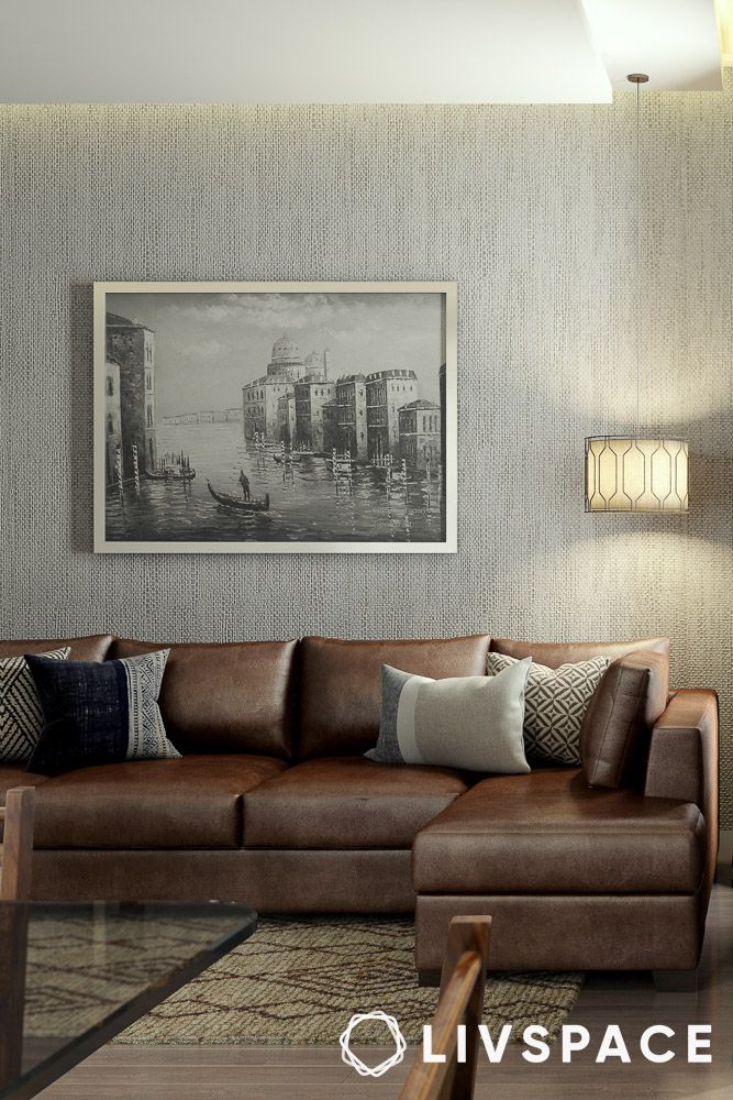 fabric textured wallpaper for living room