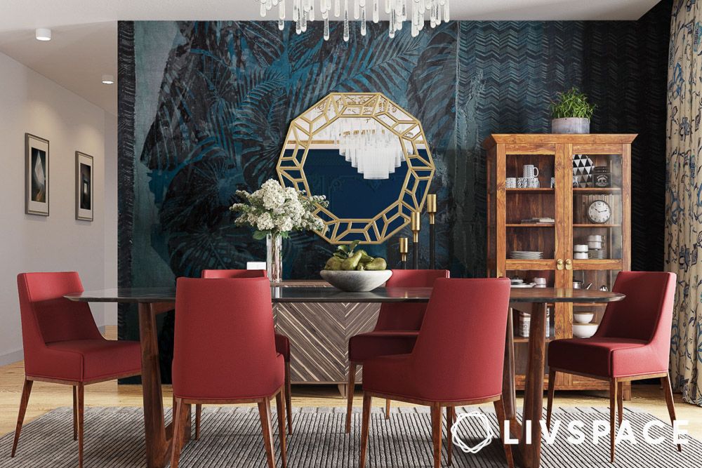 blue interior wall paper texture