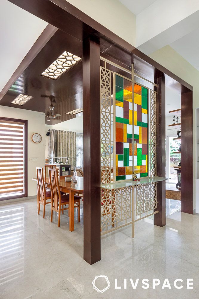 CNC cutting design with stained glass