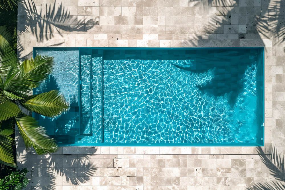 ceramic tiles near a swimming pool