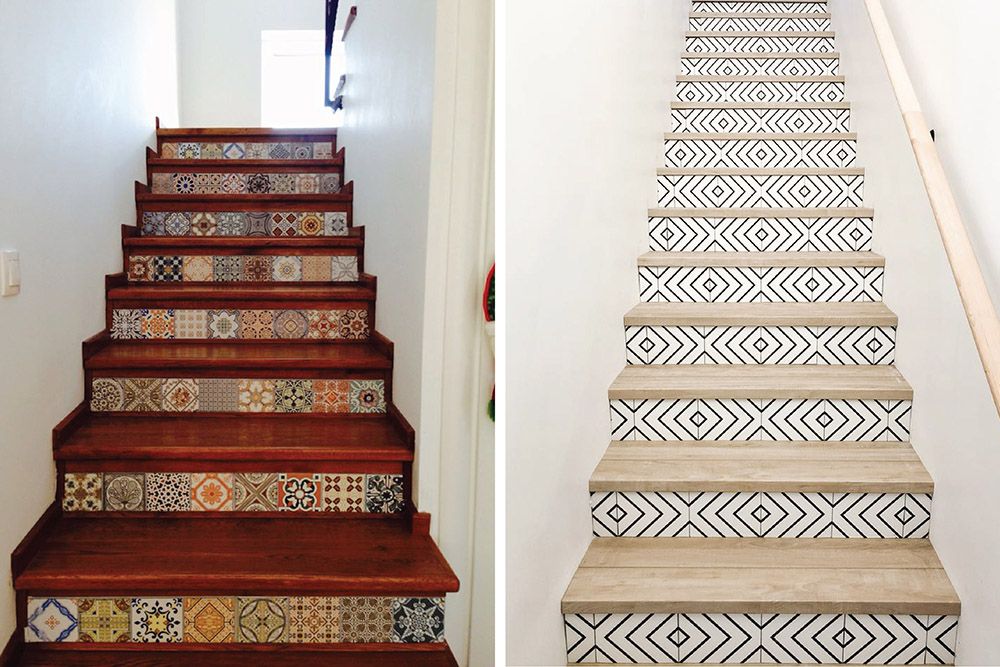 Ceramic tiles on staircases