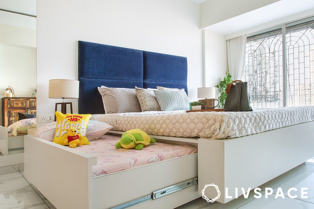 simple bed design with trundle feature 1