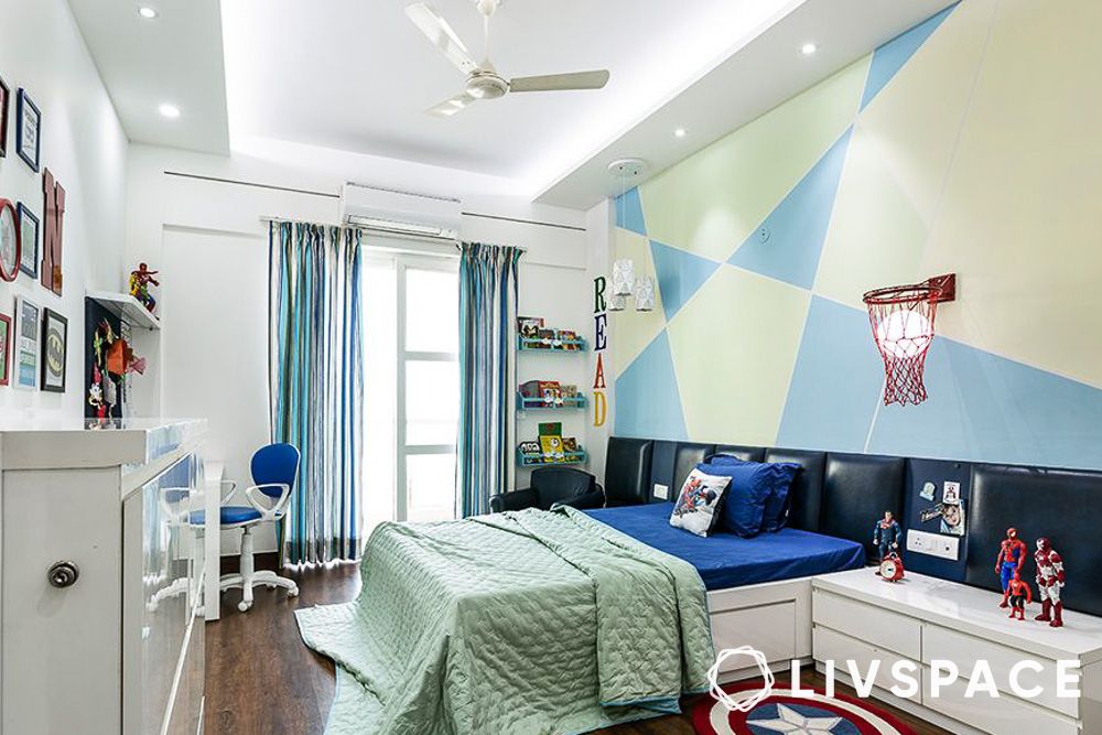 Kids bedroom light design at a modern home