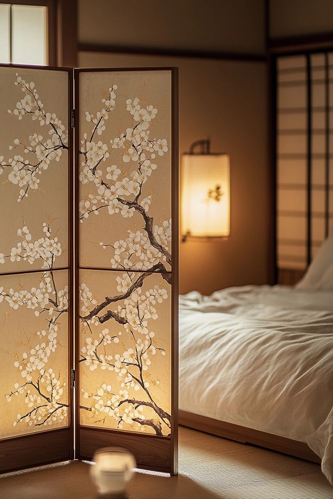 Bedroom divider ideas with a Japanese partition