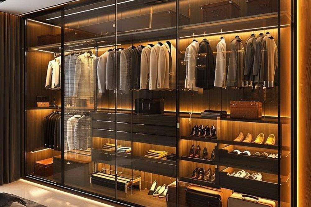 sliding corner wardrobe design