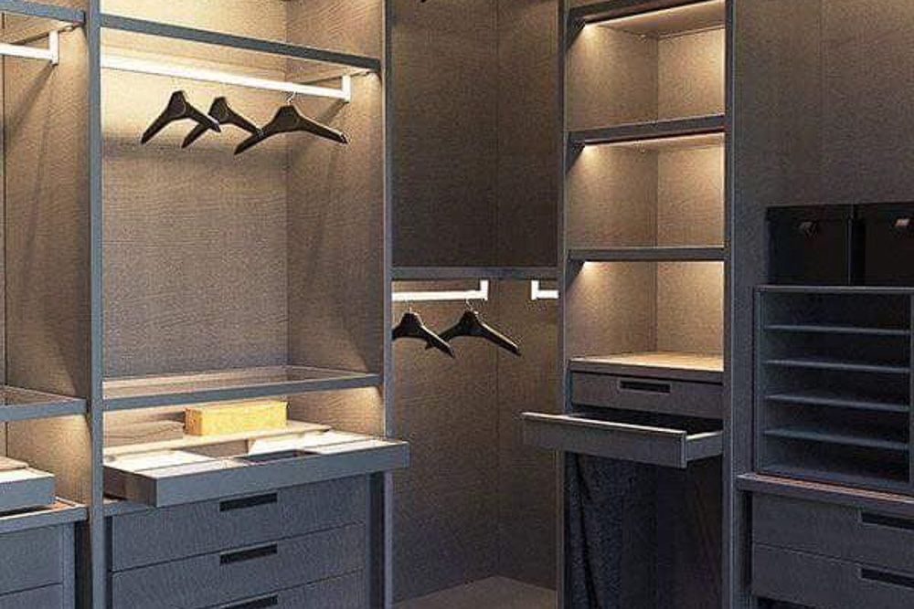 bedroom corner wardrobe design