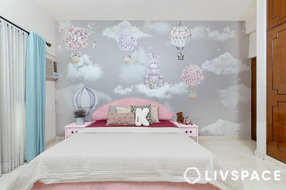 bedroom wallpaper with whimsical designs