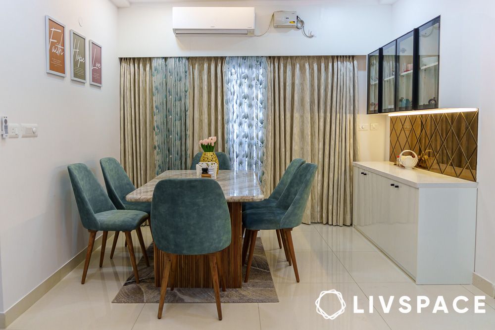 Dining room in a prestige tranquil 3BHK in telangana