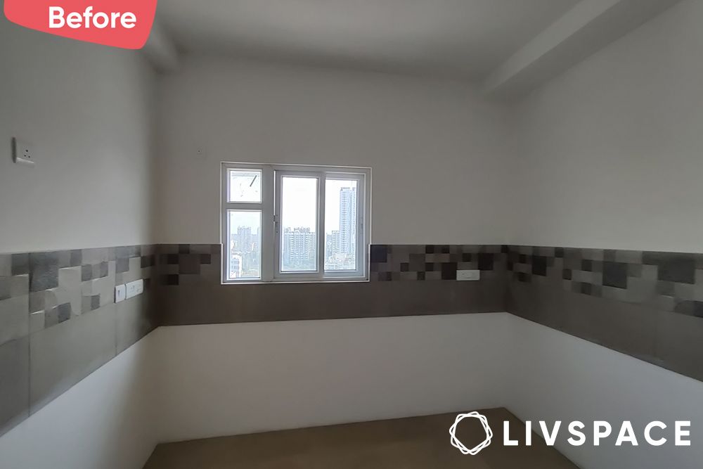 Kitchen in a 3BHK prestige tranquility apartment