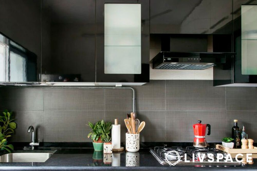 kitchen designs black granite countertop
