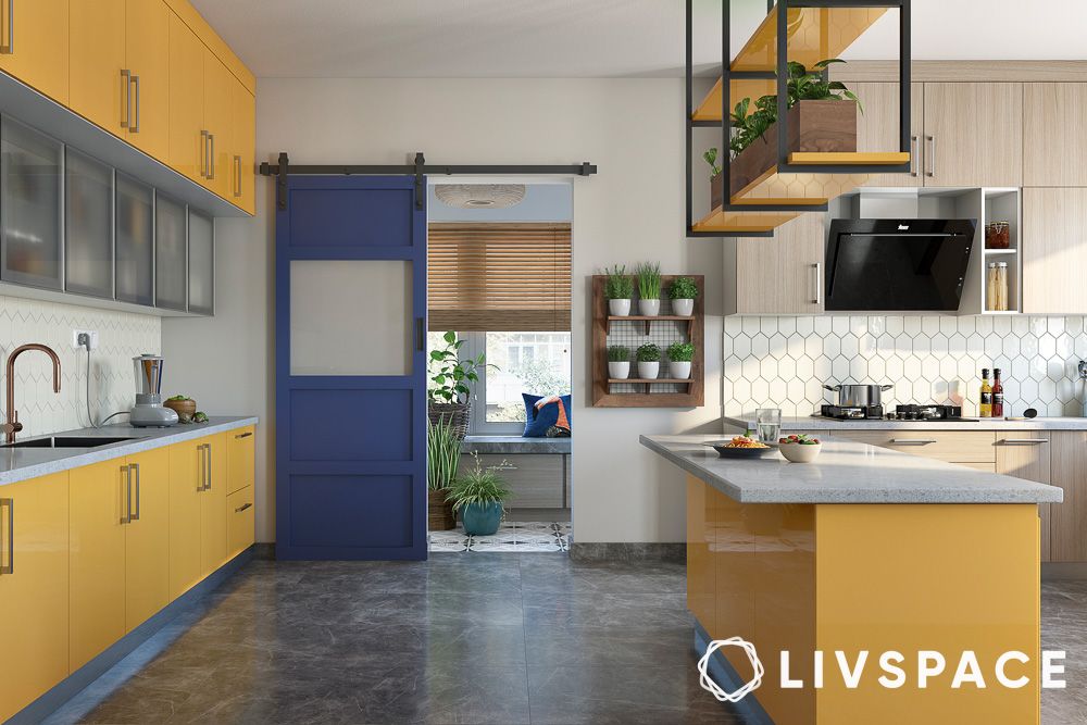 modern meets rustic kitchen design