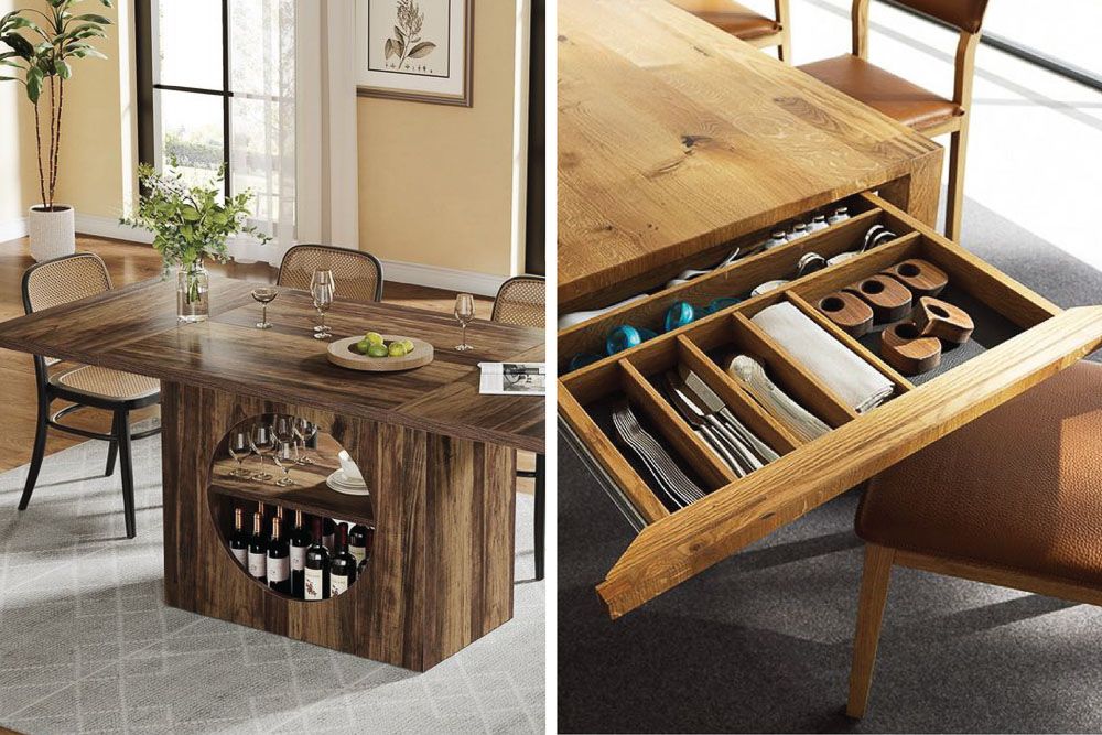 Modern design dining room tables with storage