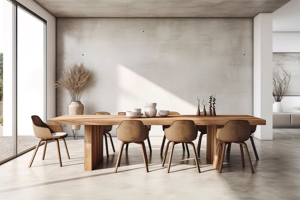 Mediterranean minimalism modern dining table design
