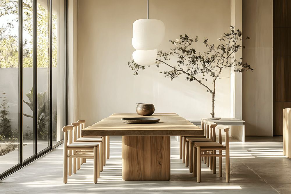 Japandi style designs for dining room