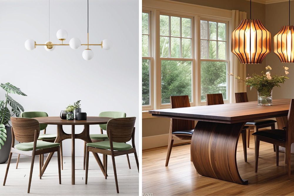 Eclectic modern dining table design