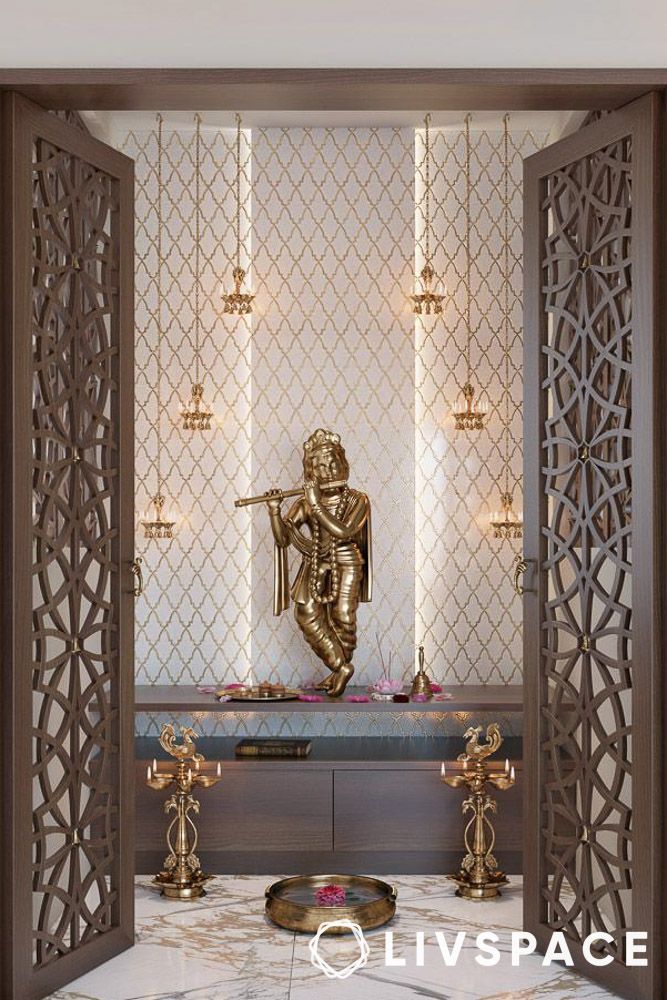 pooja room door designs with jaali