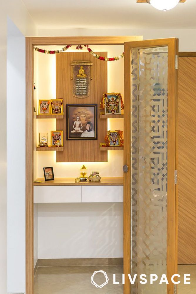 pooja room etched glass door designs