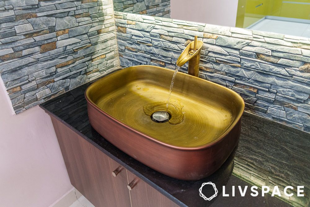 Gold and chrome vintage looking sink