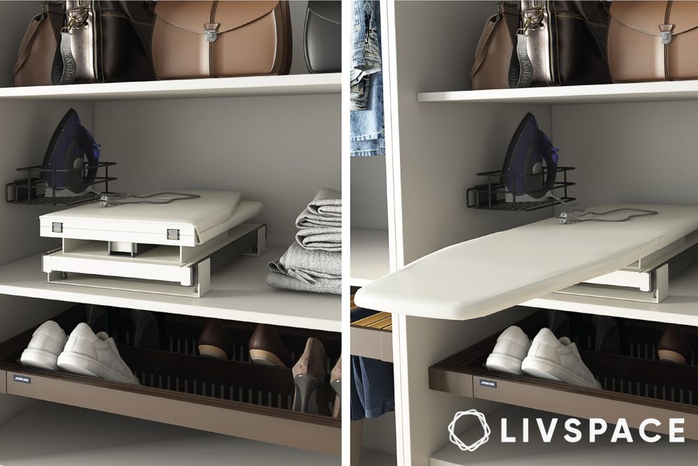 iron board for wardrobe inner side