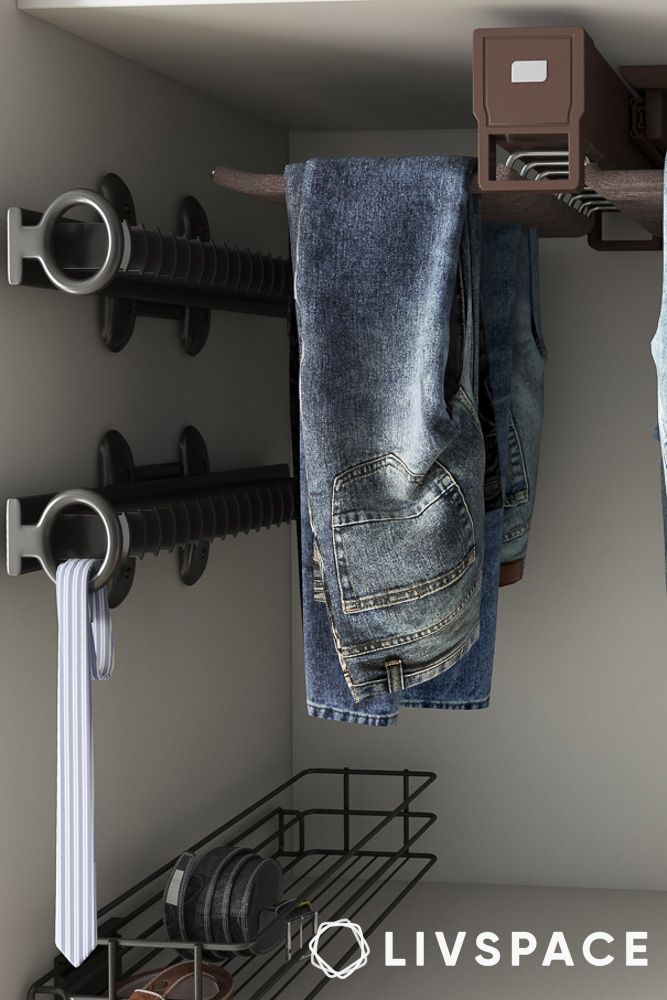 hanger rack for internal wardrobe design