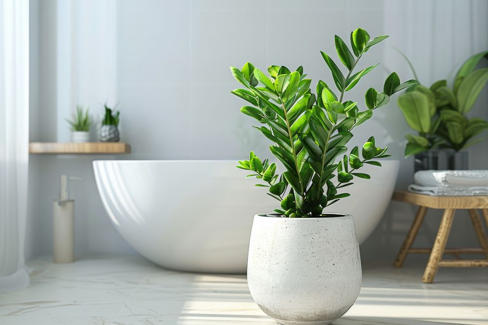 Vastu shastra for ZZ plant inside a bathroom