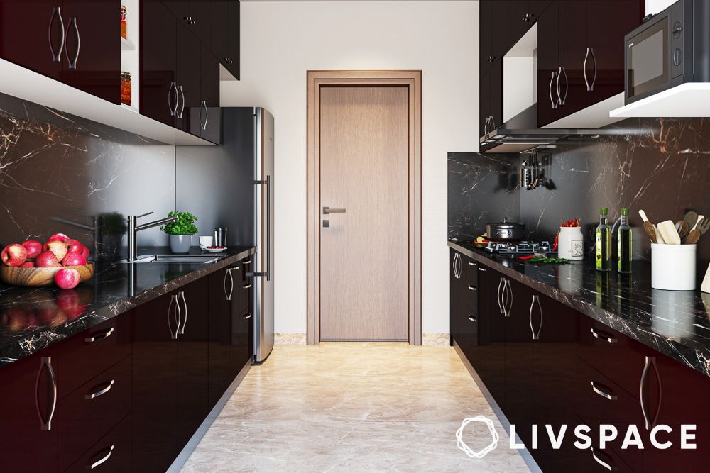 black marble wall kitchen tiles