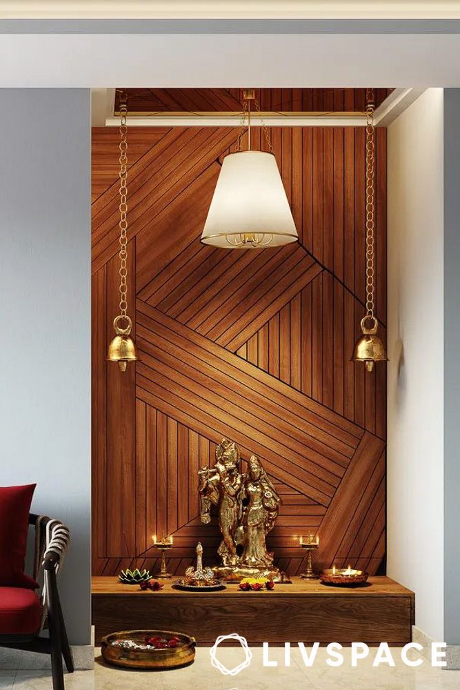 wooden devghar design for home