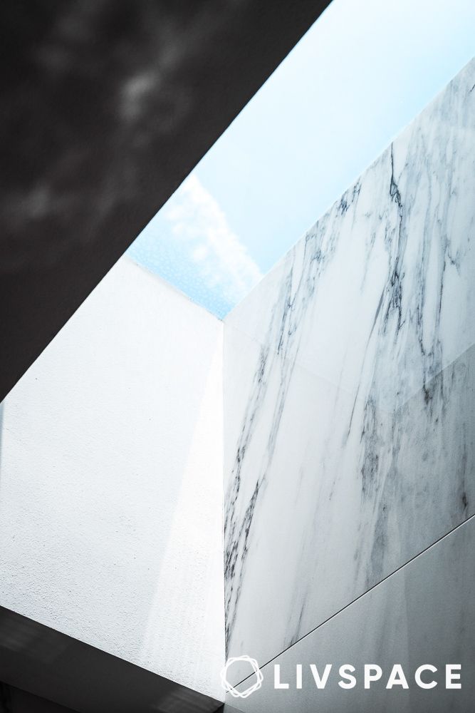 skylight in a bathroom