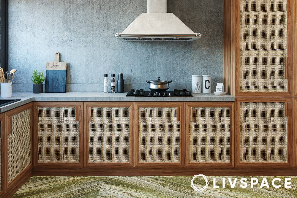 rattan furnishings in a kitchen