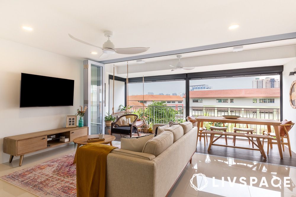 open plan living room