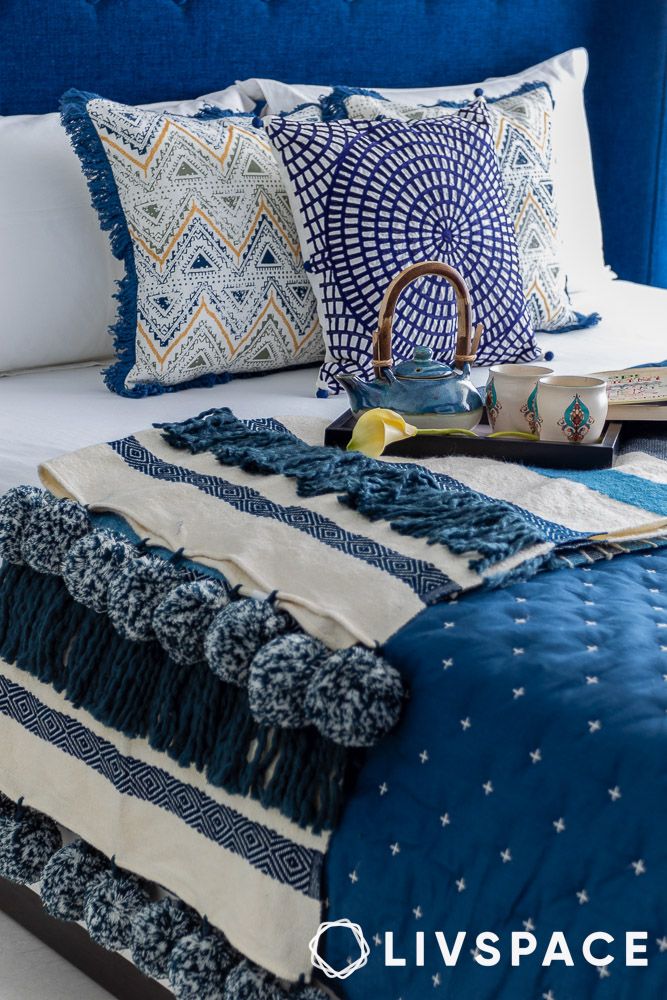 layered furnishings in a bedroom