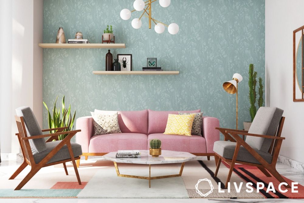 pink and grey sofa colour combination