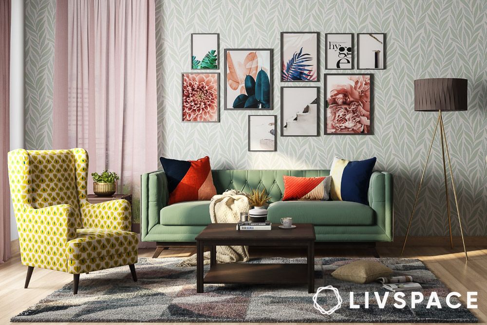 tropical sofa colour combination