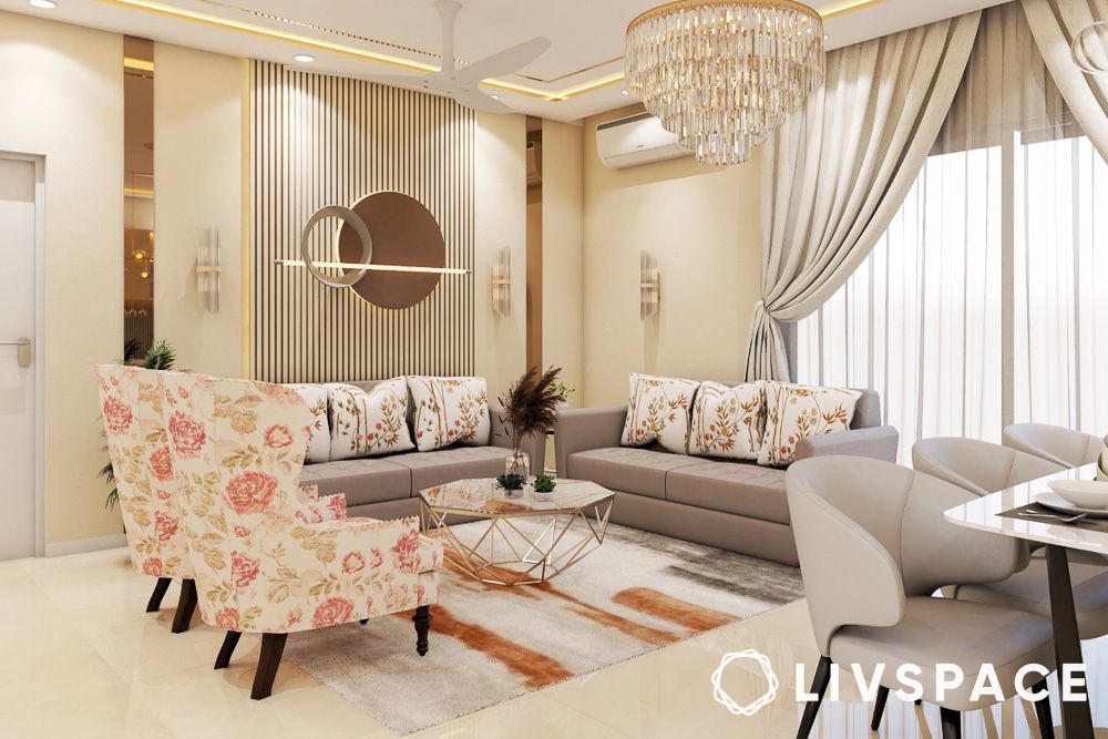 sofa colour combinations with floral upholstered chairs