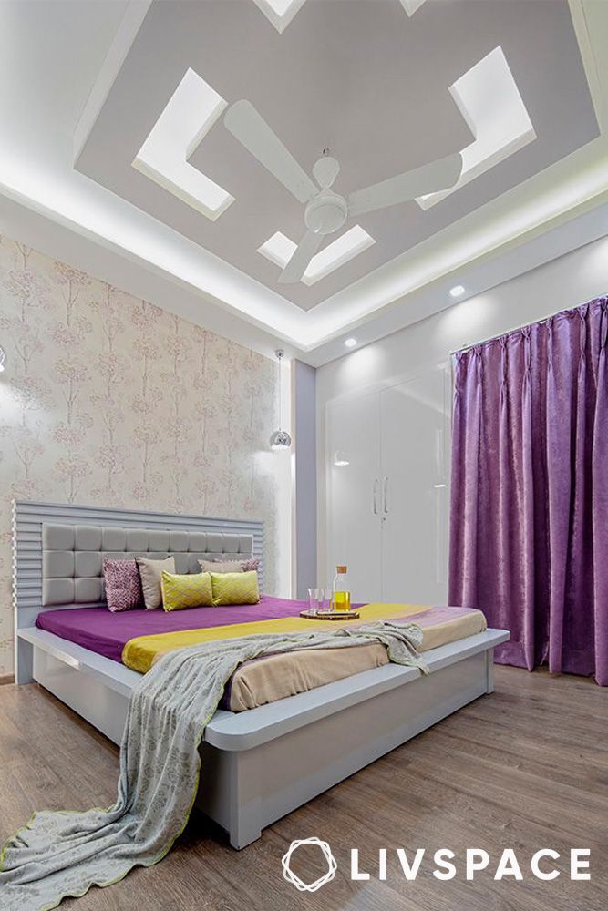 Plus minus POP ceiling design for bedroom