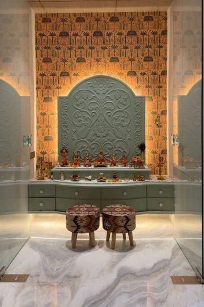 latest pooja room door design 1