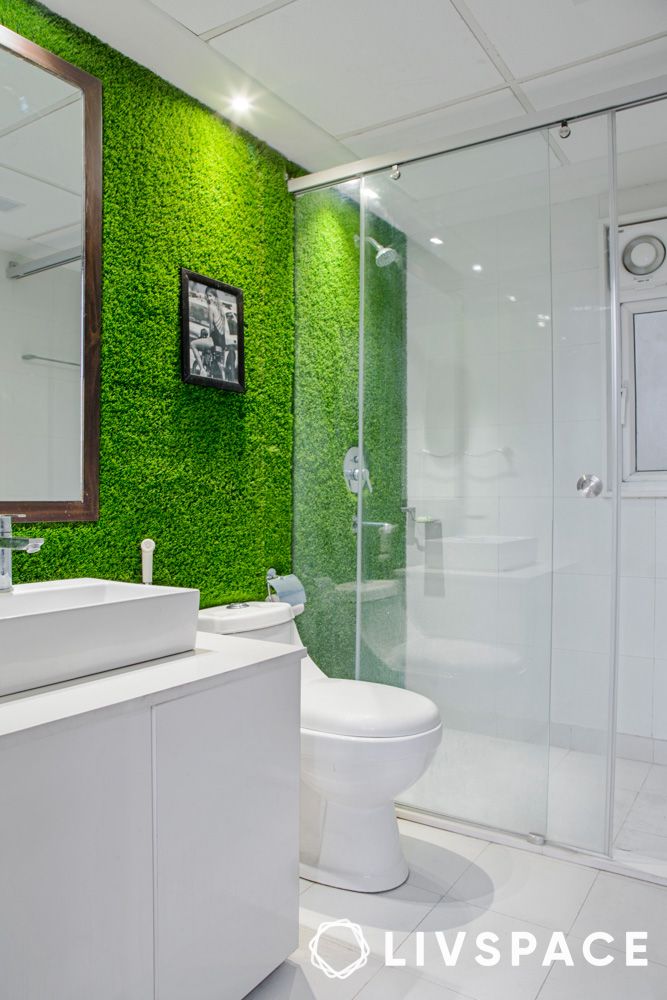 green ideas on small bathrooms