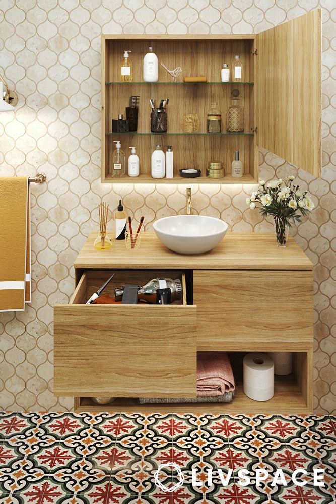 small baths ideas wall shelves 1