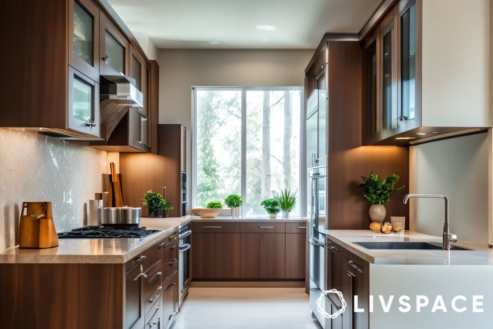 kitchen laminates colour combination chocolate brown and white