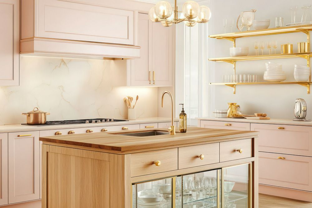 kitchen wall paint design with blush foundation colour