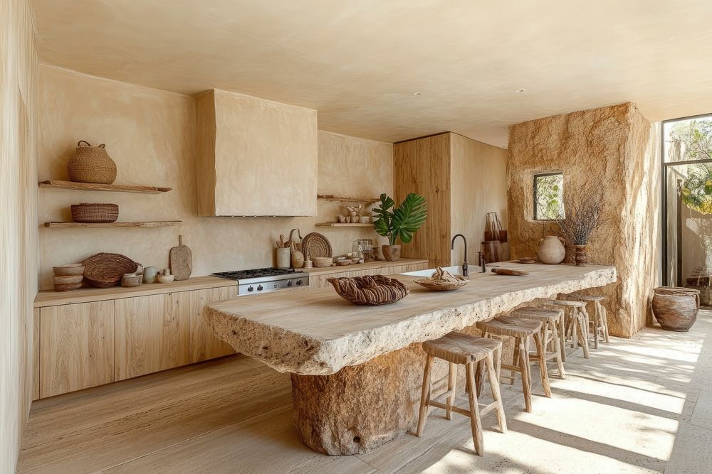 Kitchen trends 2025 with naturally sourced stone
