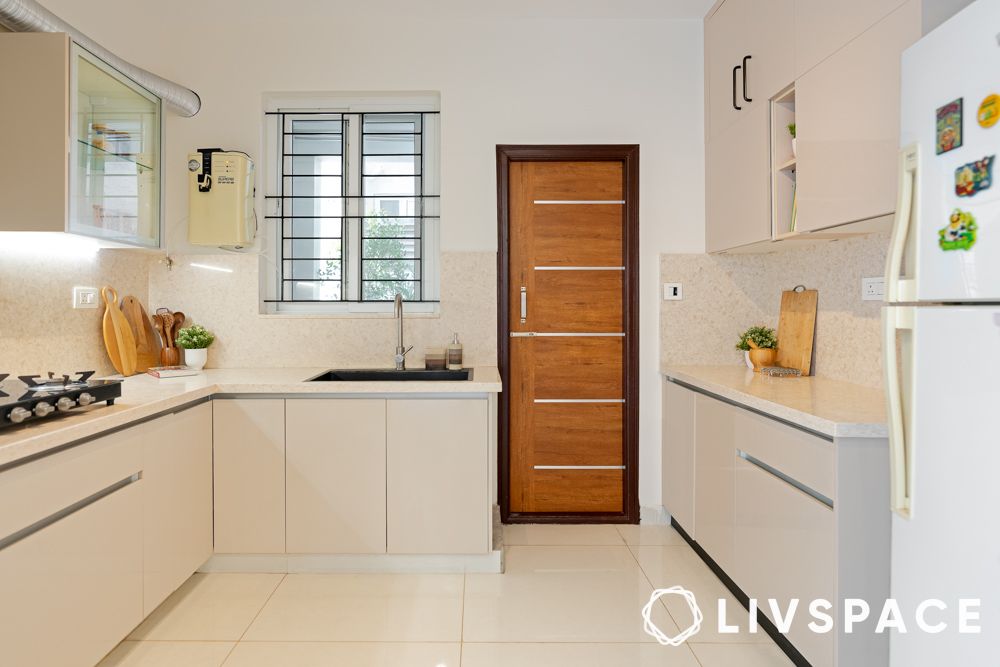 L shaped parallel kitchen layout