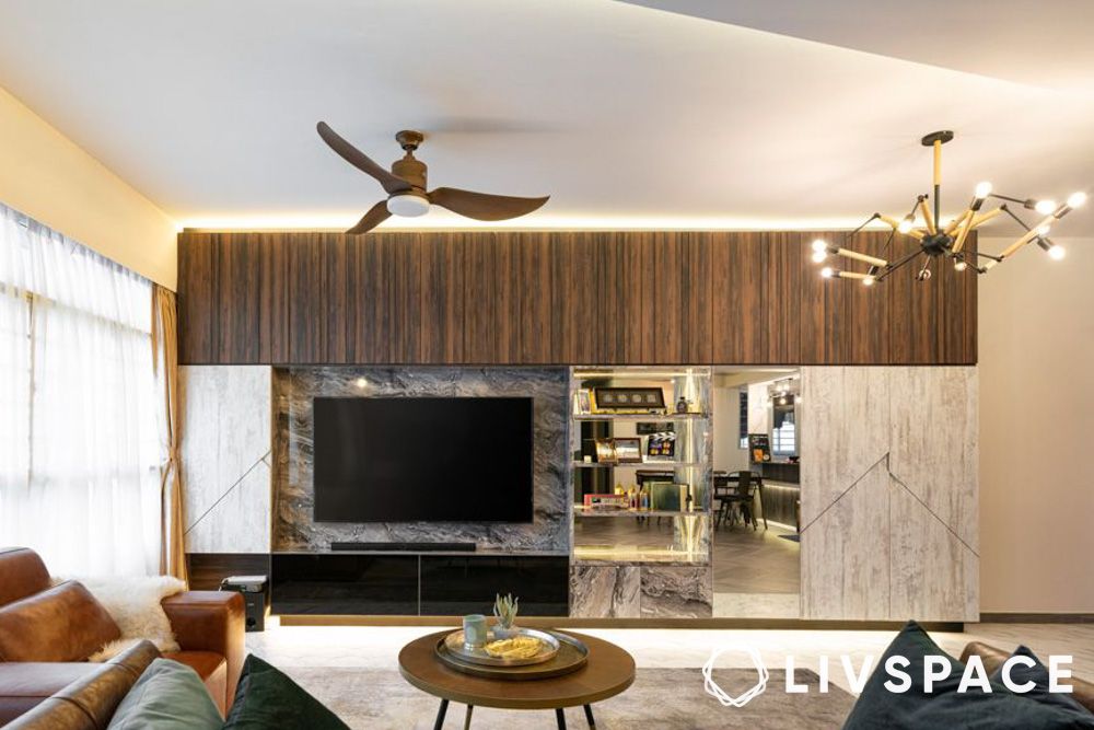 modern elegant tv unit design for hall
